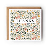 Floral Thank You Card, Thanks Card
