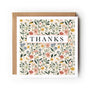 Floral Thank You Card, Thanks Card