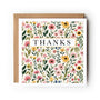 Floral Thank You Card, Thanks Card